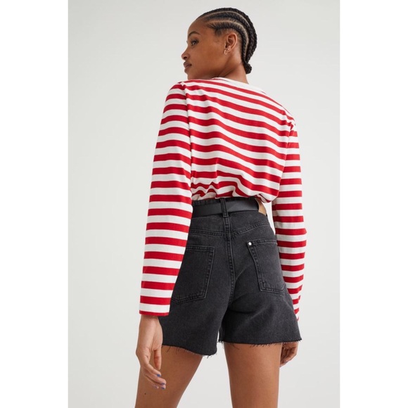 H&M High Waist Bermuda Cut Off Shorts US 4 - Picture 4 of 6